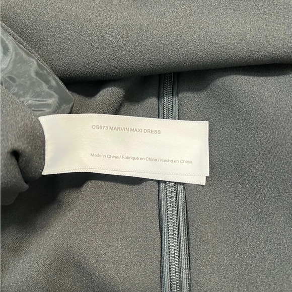 NWT Solace London Black Maxi Dress Size 10 Cutout Mesh Side Slit Gown Marvin - Picture 6 of 12